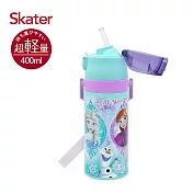 日本 Skater 吸管不鏽鋼保溫水壺(400ml) 冰雪奇緣Heart