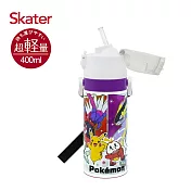 日本 Skater 吸管不鏽鋼保溫水壺(400ml) Pokemon SV