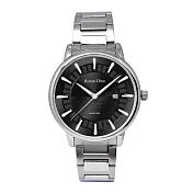 Roven Dino羅梵迪諾 精緻刻劃時尚腕錶-銀X黑