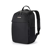 【KINGSONS】質感緞面-輕盈隨行雙層後背包|防潑水材質|可容納14吋筆電- 柔夜黑