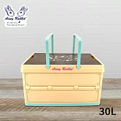 安妮兔 手提木紋桌摺疊收納箱30L(盒) Y-150AN