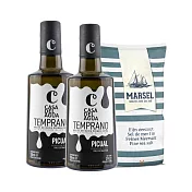 CASA del AGUA 歐嘉 西班牙特級冷壓初榨橄欖油 莊園頂級款 500mlx2入-送比利時細海鹽1kg