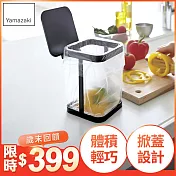 日本【YAMAZAKI】Tower 桌上型垃圾袋架-有蓋 (黑)