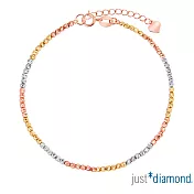 【Just Diamond】三彩弦韻 18K金手鍊(網路限定)