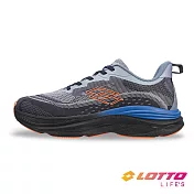 【LOTTO 義大利】男 寬楦 SKY MOVE 輕量避震跑鞋- 25.5cm 灰藍/黑