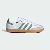Adidas 愛迪達 Samba OG C [JP5483] 中童 運動休閒鞋 德訓鞋 復古鞋 膠底 白綠
