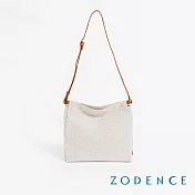 ZODENCE DION德國帆布方型垂墜斜背包 貴族白