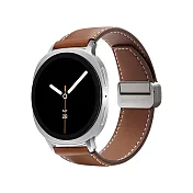 DUX DUCIS SAMSUNG 三星 Watch 8 YA 真皮錶帶 磁扣錶帶 小牛皮 防水防汗 -棕色