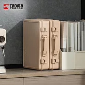 【日本天馬】HACOTTO 扁形A4多功能PP手提式收納工具箱- 榛果摩卡