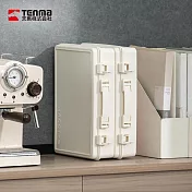 【日本天馬】HACOTTO 扁形A4多功能PP手提式收納工具箱- 奶油杏白