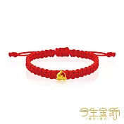 今生金飾 桃好運手繩 黃金串珠手繩 大人手圍約16-18公分
