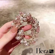 【HERA 赫拉】炫彩珊瑚礁珍珠水鑽髮圈 H112121903 粉色HRE12