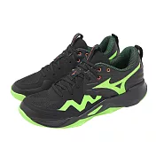 Mizuno 排球鞋 Wave Momentum PRO 男鞋 綠 黑 抓地 緩震 美津濃 V1GA2540-49