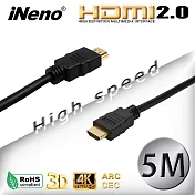 【iNeno】HDMI High Speed 超高畫質圓形傳輸線 HDMI2.0版-5M