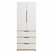 IDEA-MIT面白3X7尺升級耐磨雙開三抽收納衣櫃