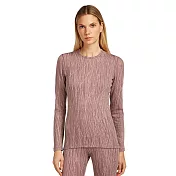 【紐西蘭Icebreaker】女 Vertex 圓領長袖上衣(雪痕線條)-260 S 藕粉/淡裸粉