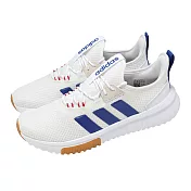 adidas 慢跑鞋 Kaptir 4.0 男鞋 白 藍 膠底 輕量 運動鞋 愛迪達 JR8527 28.5cm WHITE/NAVY