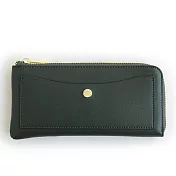 【日本 Legato Largo】12卡超薄輕量皮革長夾 -黑色