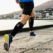 【Leader X】台灣製 石墨烯涼感反光小腿套 男款 運動 登山 健身 一雙入 (三色任選) 灰色