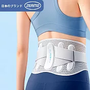 【ZEAMO】日本軟硬支撐零束縛透氣支撐護腰/固定腰托/直腰/挺背/隱形腰帶 M