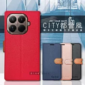 CITY都會風 小米 Xiaomi 15T Pro 插卡立架磁力手機皮套 有吊飾孔 奢華紅