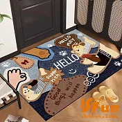 【iSFun】吸水珪藻土 浴室廚房軟地墊50x80cm/復古小狗 復古小狗