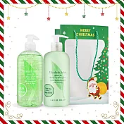 ARDEN 雅頓 綠茶雙瓶聖誕限量組[身體乳(500ml)+沐浴膠(500ml)]附禮袋-聖誕交換禮物-國際航空版