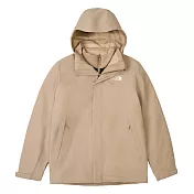The North Face M MTN PERF DOWN TRI JACKET - AP 男防水羽絨內裡三合一外套-NF0A81QSBOX 2XL 棕色