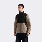 The North Face M GLACIER FLEECE COLORBLOCKED JACKET - A 男刷毛外套-NF0A8FJ3DHL 2XL 黑棕色