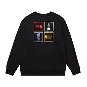 The North Face U BOX LOGO CREW GRAPHIC - AP 男女圓領套頭衫-NF0A8F0TJK3 3XL 黑色