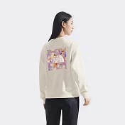 The North Face W BOX LOGO CREW GRAPHIC - AP 女圓領套頭衫-NF0A8F0XQLI L 米白色