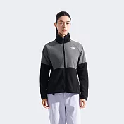 The North Face W GLACIER HEAVYWEIGHT FULL ZIP JACKET - 女刷毛外套-NF0A8FJXAFI L 黑色