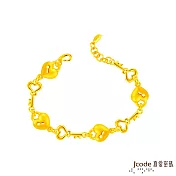 J’code真愛密碼金飾 甜蜜牽絆硬金手鍊
