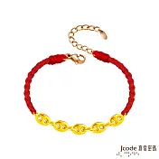 J’code真愛密碼金飾 豬你相戀硬金編織女手鍊