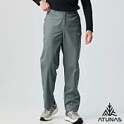 【ATUNAS 歐都納】男款保暖刷毛防水長褲/大尺碼/A8PA2533M- M 深灰