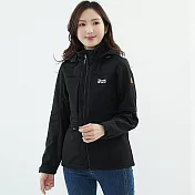 【遊遍天下】女款GlobeTex防水防風保暖刷毛軟殼外套(GJ23050) M 曜岩黑