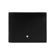 MONT BLANC Meisterstuck 大班系列6+2多卡式對開短夾 (黑色)