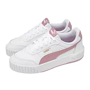 Puma 休閒鞋 Carina Mia 女鞋 白 粉紅 皮革 復古 厚底增高 餅乾鞋 402637-04