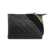 LV Coussin PM 小羊皮鏈帶/斜背二用枕頭包_展示品 (黑色)