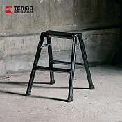 【日本天馬】輕量鋁合金二步梯/折疊梯- 時尚黑