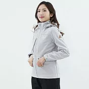 【遊遍天下】女款GlobeTex防水防風保暖刷毛軟殼外套(GJ23050) XL 灰白