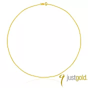 【Just Gold 鎮金店】18K金 圓型斗元鍊MN(16吋)