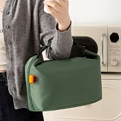 E.City_日系手拎卡扣便當包提袋 軍綠