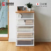 【日本天馬】日本製 55面寬木質頂版五層抽屜收納櫃-DIY