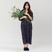 好我_Kelly小V領拋袖長洋裝 FREE 金粉樹林