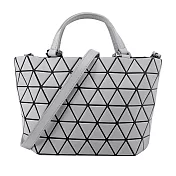 ISSEY MIYAKE 三宅一生 BAOBAO CRYSTAL MATTE啞光斜背手提兩用包- 灰