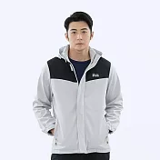 【遊遍天下】男款GlobeTex防水透濕防風保暖刷毛軟殼外套(GJ23049) 5XL 灰白