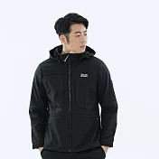 【遊遍天下】男款GlobeTex防水透濕防風保暖刷毛軟殼外套(GJ23051) 5XL 曜岩黑