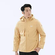 【遊遍天下】男款GlobeTex防水透濕防風保暖刷毛軟殼外套(GJ23051) 5XL 卡其