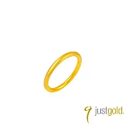 【Just Gold 鎮金店】雋藏 輕語 黃金戒指 港圍 13  金色
